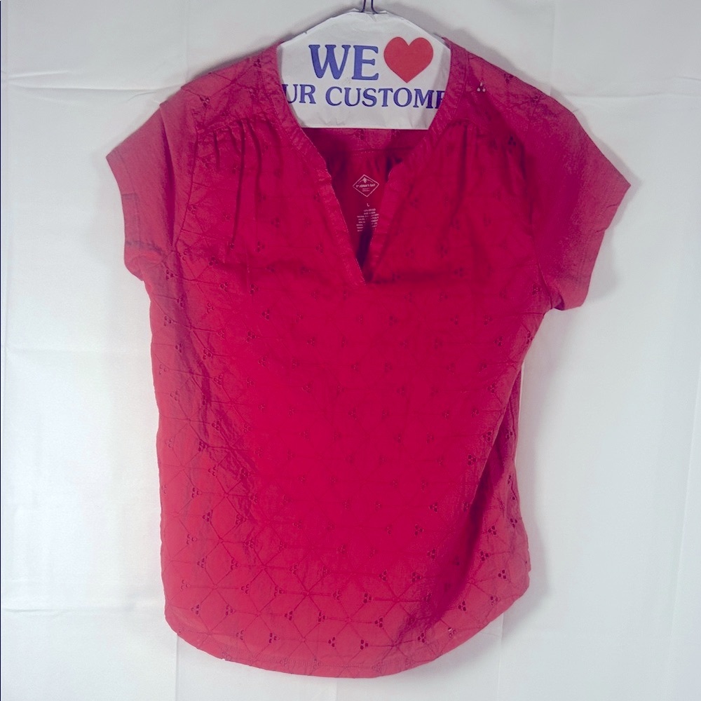 St. John's Bay Scarlet Blouse with Pattern